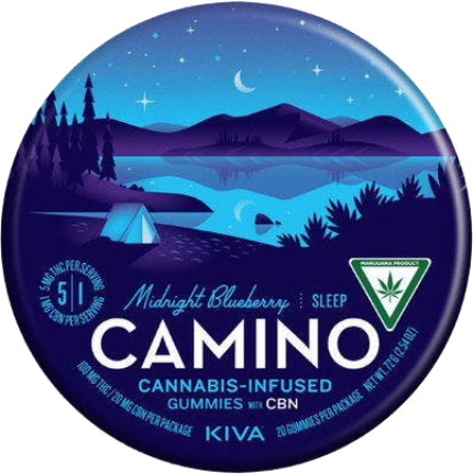 camino midnight blueberry THC CBN gummies