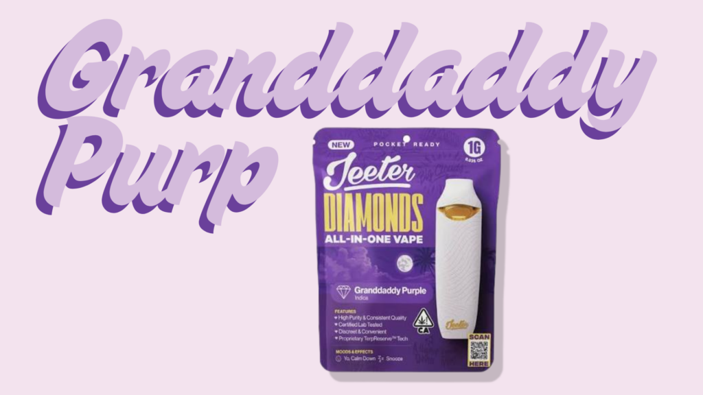 Jeeter Liquid Diamonds disposable vape, Granddaddy Purp, 1g
